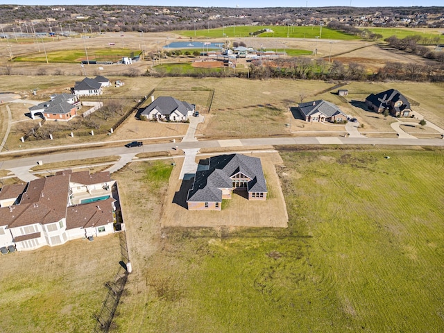 bird's eye view featuring a rural view