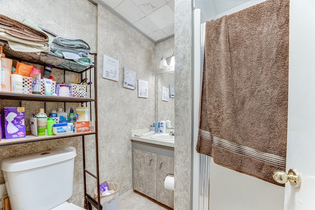 bathroom featuring toilet and sink