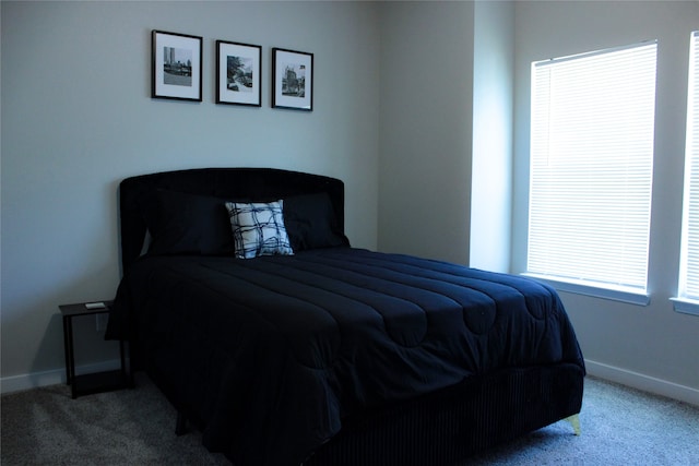 bedroom featuring carpet