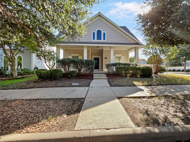 view of front of home with a porch