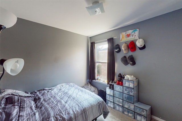 view of carpeted bedroom