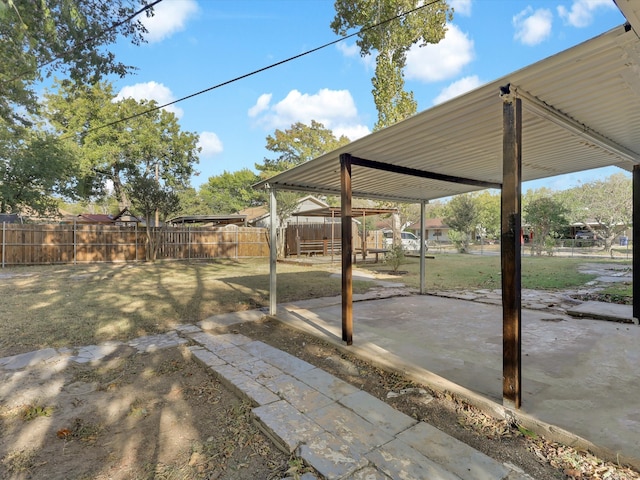 view of yard with a patio