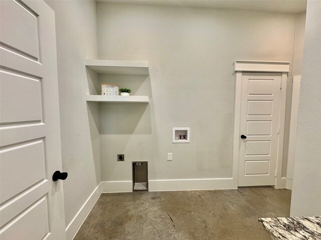 laundry area featuring washer hookup and electric dryer hookup