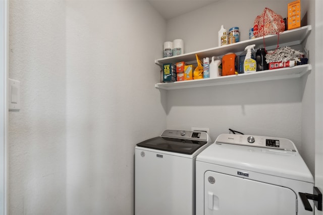 laundry area featuring independent washer and dryer