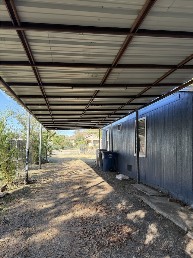 view of car parking