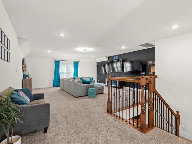 view of carpeted living room