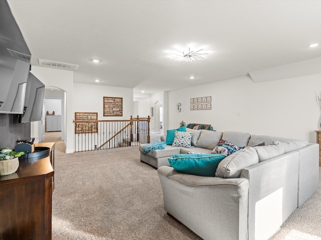 view of carpeted living room