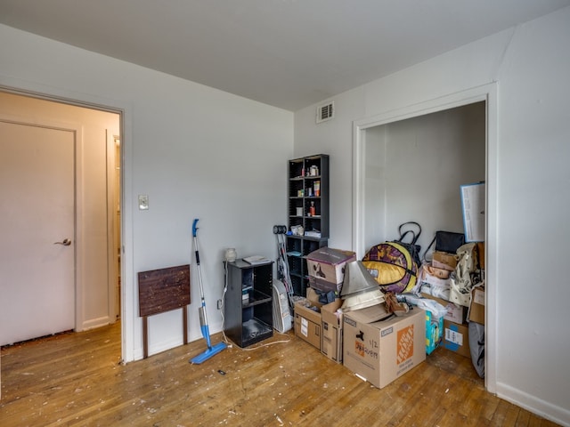 misc room featuring wood-type flooring