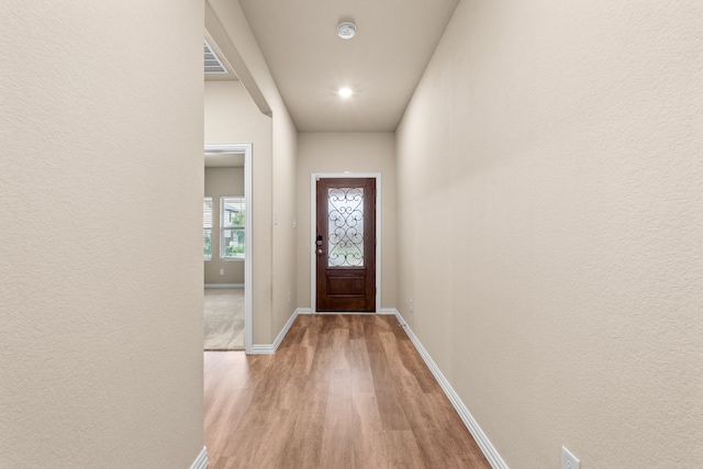 entryway featuring light wood-type flooring