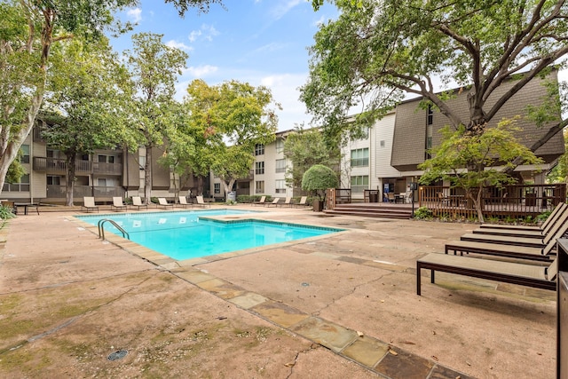 view of pool with a patio