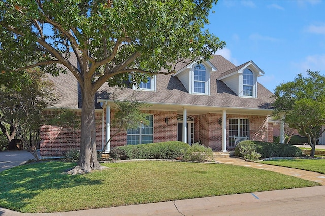 view of front of house with a front yard