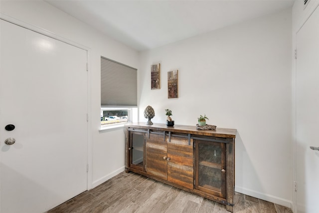 interior space featuring light hardwood / wood-style floors