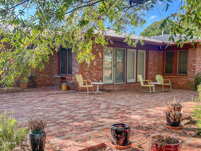 view of patio with french doors