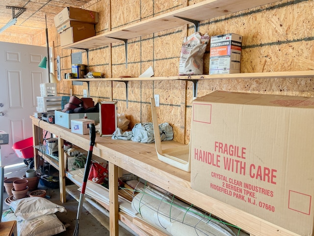 view of storage area