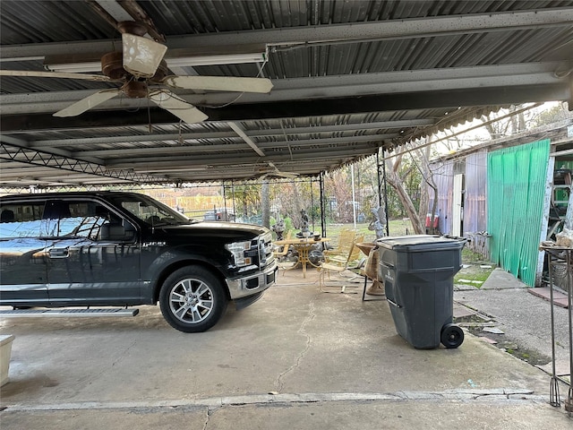 view of parking / parking lot