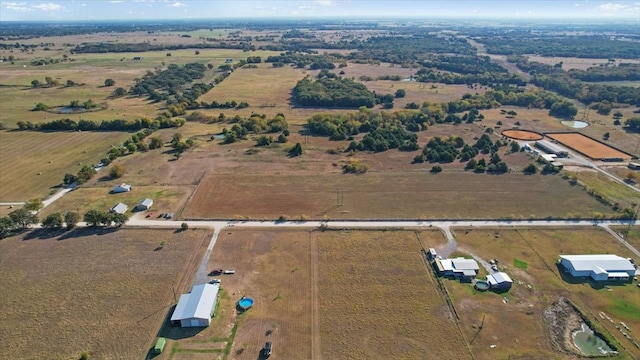 aerial view with a rural view