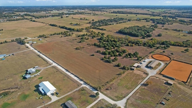 bird's eye view featuring a rural view