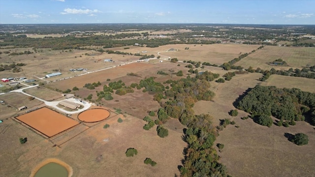 drone / aerial view featuring a rural view