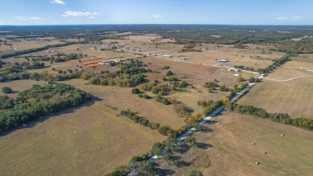 drone / aerial view featuring a rural view