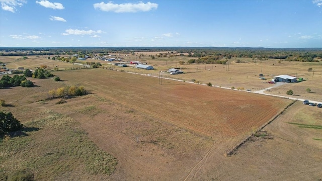 aerial view with a rural view