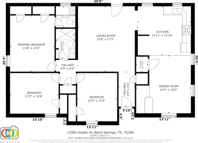 12304 Knight Dr, Balch Springs, TX 75180 - view of room layout