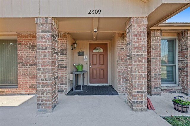 view of doorway to property