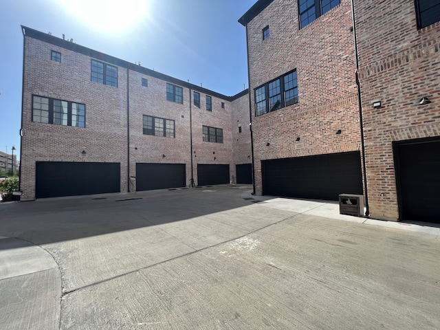 exterior space featuring a garage