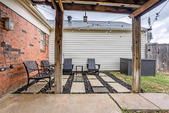 view of patio with central air condition unit