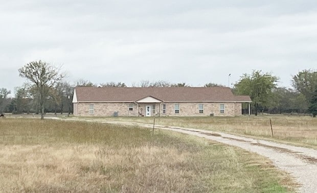 view of single story home