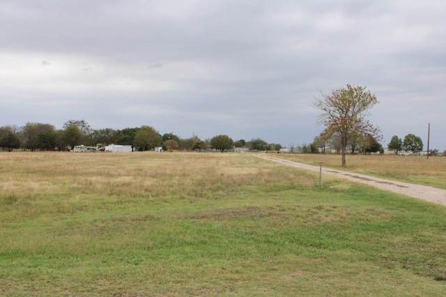 view of road featuring a rural view