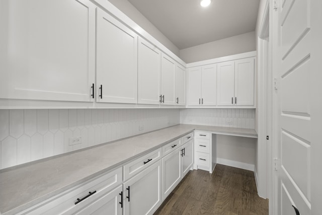 washroom with dark wood-style floors