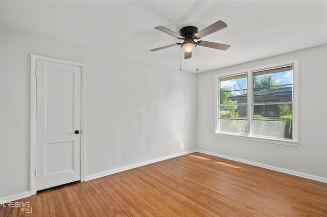 112 Pennsylvania Ave, Shreveport, LA 71105 - spare room with ceiling fan, baseboards, and hardwood / wood-style flooring