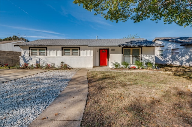 view of single story home