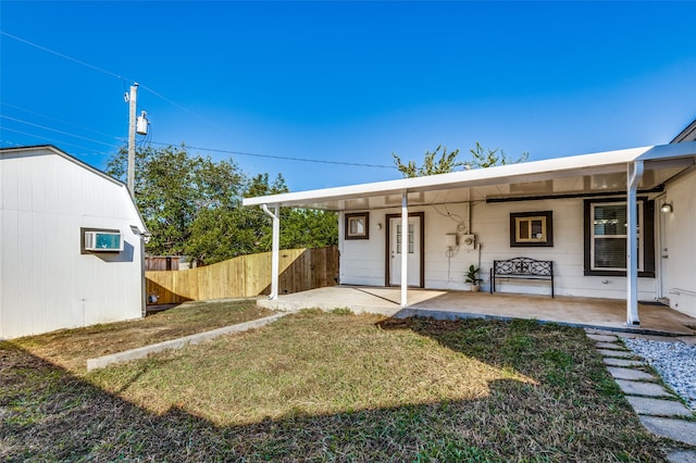 exterior space featuring a yard