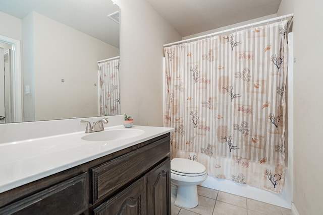 602 Tumbleweed Dr, Forney, TX 75126 - full bathroom featuring vanity, tile patterned floors, and shower / tub combo