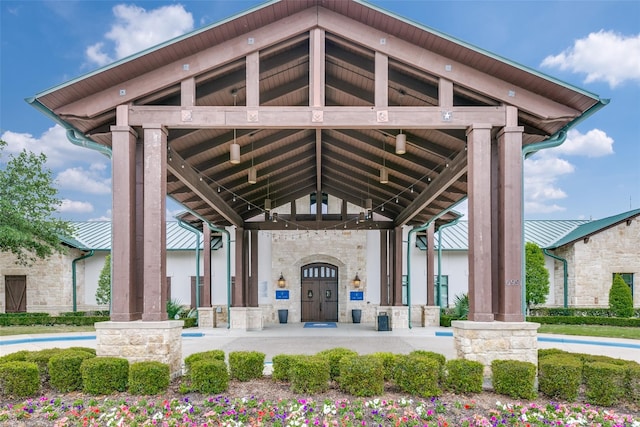 view of community featuring a gazebo