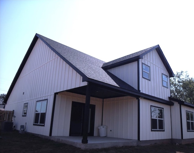 back of house with a patio area