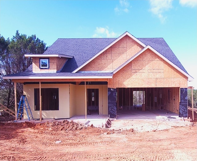 view of front of home with a patio area