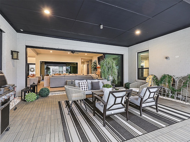 view of patio / terrace featuring outdoor lounge area