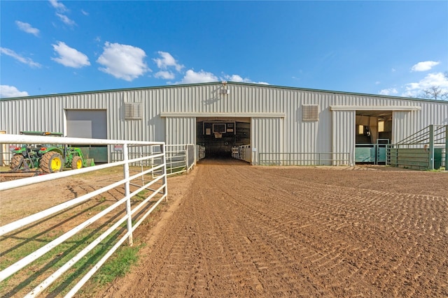 view of horse barn