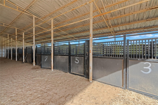 view of horse barn