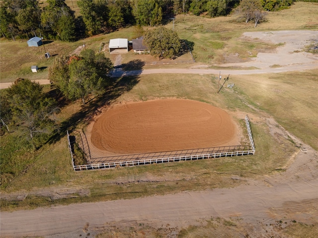 bird's eye view featuring a rural view