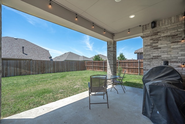 view of patio / terrace featuring grilling area