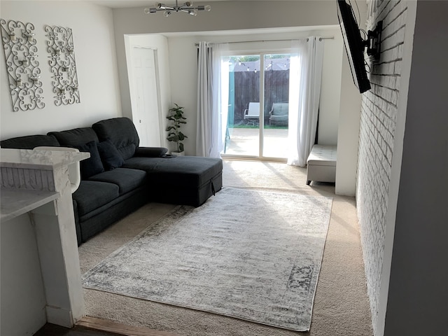 view of carpeted living room