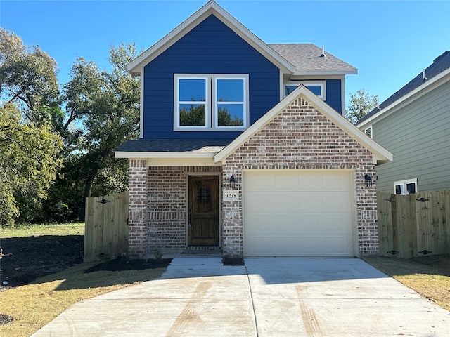 view of property with a garage