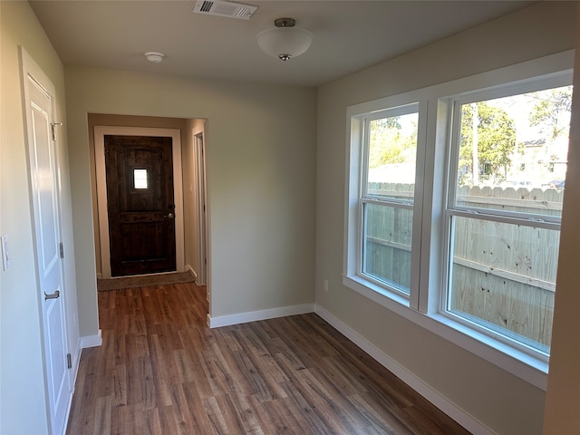 interior space featuring dark hardwood / wood-style floors