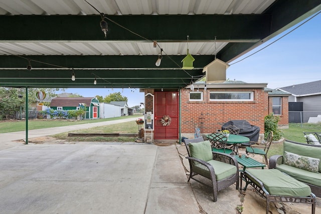 view of patio / terrace featuring area for grilling