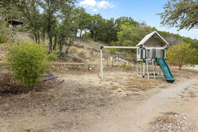 view of jungle gym