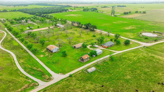 bird's eye view featuring a rural view