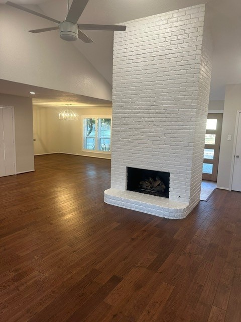 hall featuring vaulted ceiling, marble finish floor, and recessed lighting